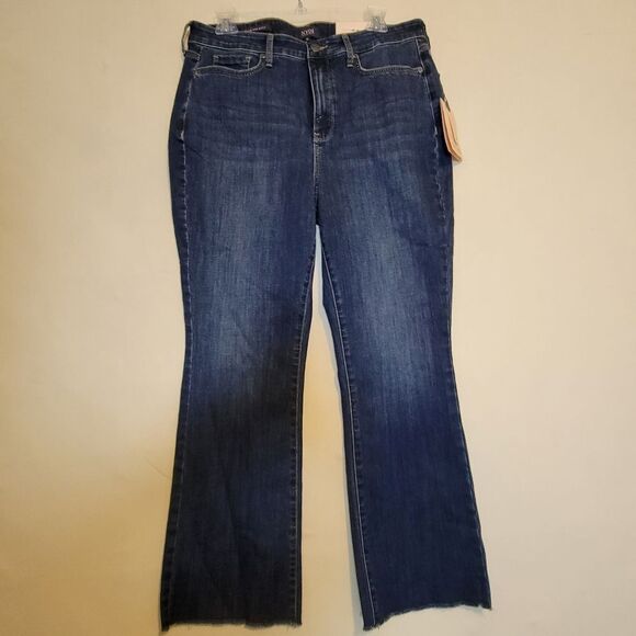 $129 NEW NYDJ 12 BILLIE MINI BOOT CUT ANKLE FRAY OLYMPUS JEANS NORDSTROM 27" NWT - Picture 4 of 6